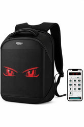 App Controlled LED Motorcycle Backpack with Custom Red Eyes Display and Mobile App Control