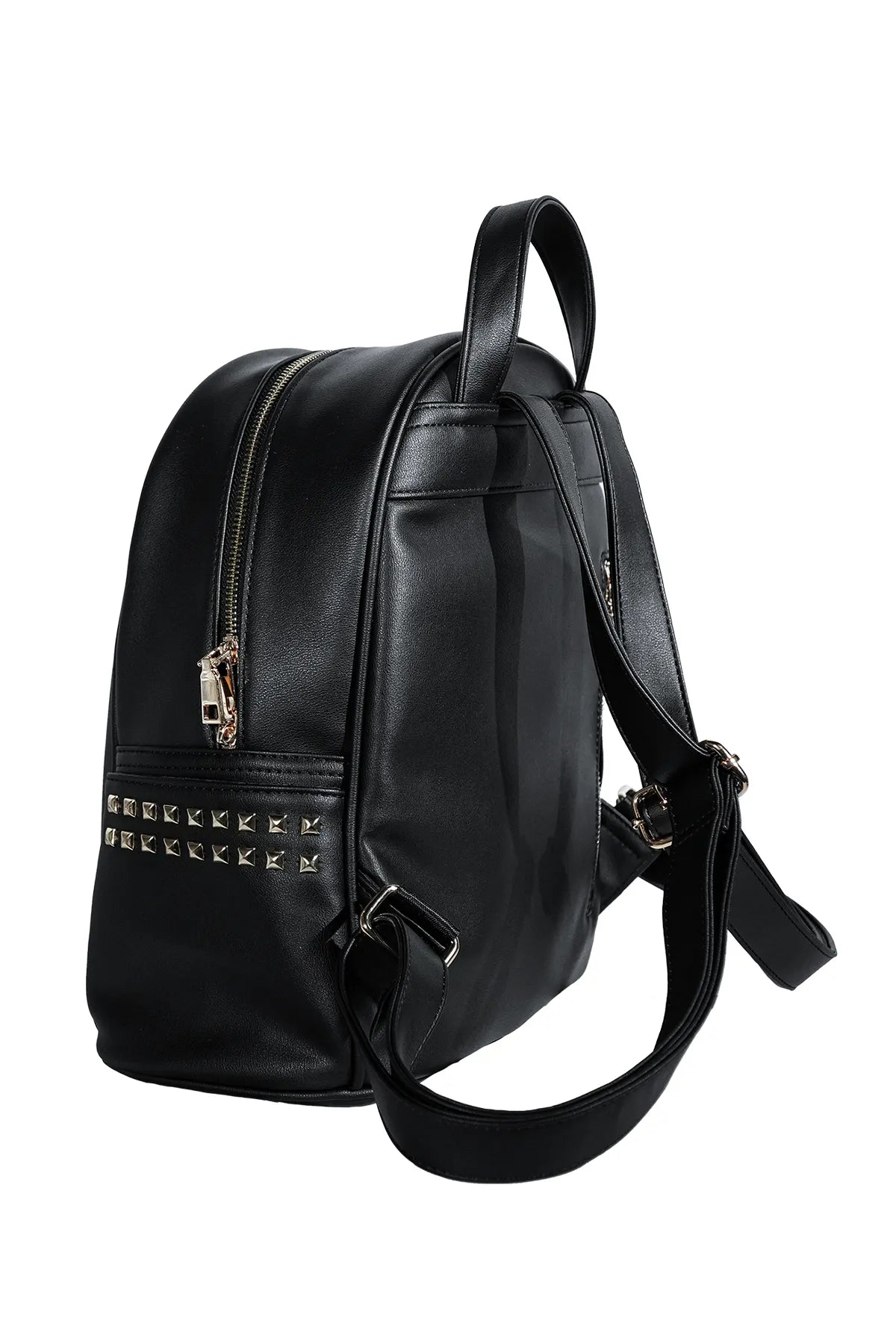 App Controlled Black Leather LED Backpack Showing Custom Graphics