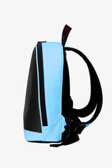 Blue Smart LED Backpack Side View with Lightweight Durable Design