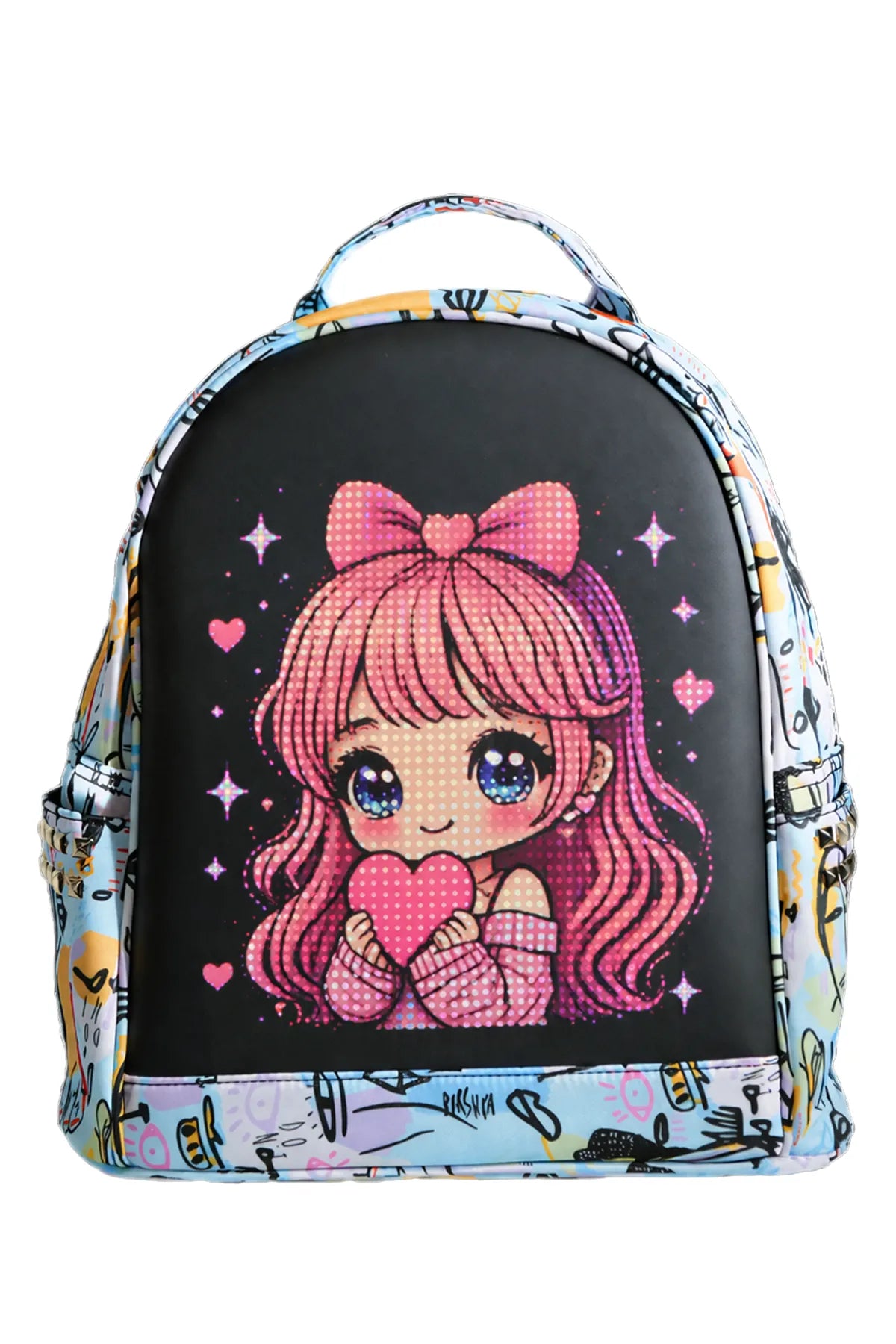Graffiti LED Backpack with Custom Anime Girl Animation Display for women