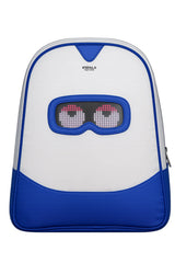 Blue and White Kids LED Backpack with Programmable Digital Eye Display