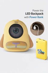 Kids LED Dog Backpack Powered by Power Bank with Programmable LED Eye Display