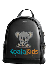 Premium Black Leather LED Backpack with Customizable Digital Display Screen